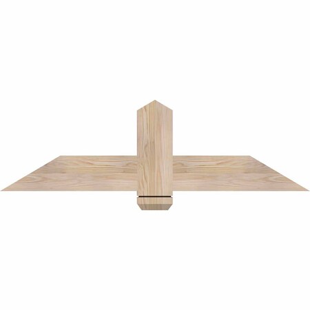 Ekena Millwork Eugene Smooth Timber Gable Bracket, Douglas Fir, 48"W x 14"H x 1 1/2"D x 5 1/2"F, 7/12 Pitch GBW048X14X0206EUG00SDF